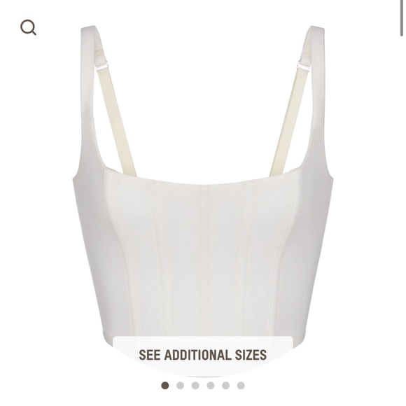 SKIMS NWT Cotton Corset Bra Top - Picture 1 of 9